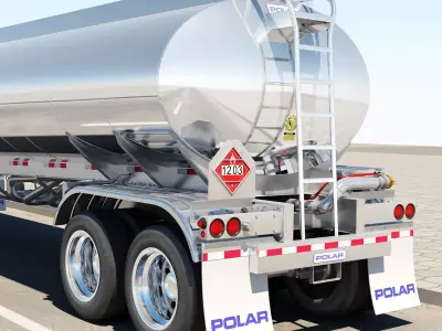 Semitrailer Tank Polar 3D model