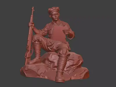Military sculptures warrior sculptures military sculptures 3D print model