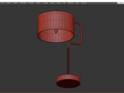 Adesso Antique Brass or  Bronze Jacob Table Lamp Low-poly 3D model