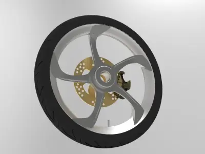 Motorcycle tire 3D model 3D model