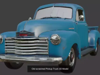 8 Old Scratched Truck 3d Model 3D Model Pack