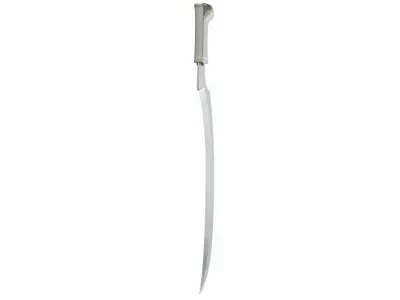 Curved sword 12 Low-poly 3D model