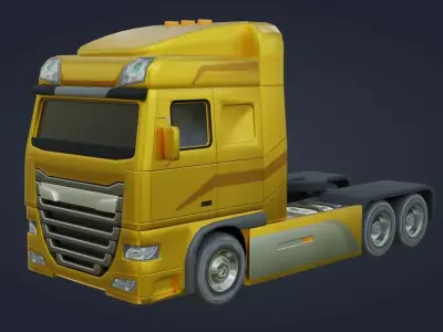 Truck - Low Poly - Game Ready - PBR Low-poly 3D model buy