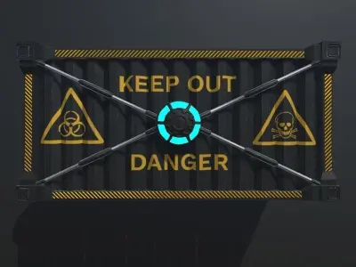 Shipping Container Hi-Tech Low-poly 3D model