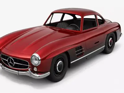 Mercedes-Benz 300SL Gullwing Iconic Classic Sports Car Free 3D model
