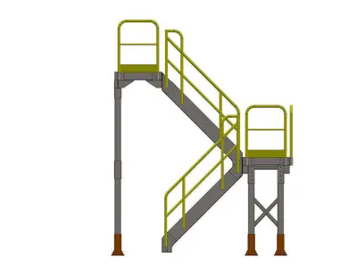 Escadas do mezanino Low-poly 3D model