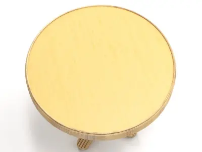 Rattan Dining Bistro Table 3D model