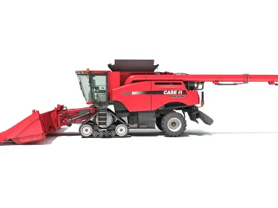 Case Corn Combine Harvester 3D model