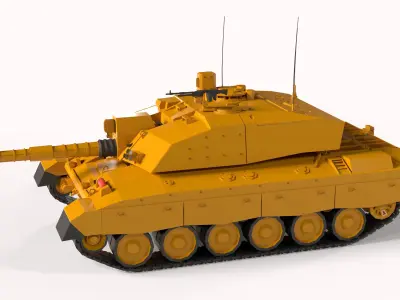 Challenger 2 Low-poly tank  3D model