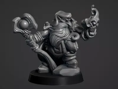 Bromir Wildfavor - dwarf druid 3D print model