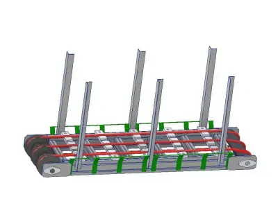 Cinta transportadora con cordones de poliuretanos  3D model