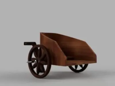 Chariot wooden cart Free 3D print model