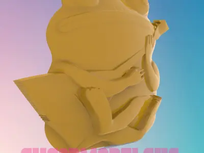  frog 3D MODEL STL FILE FOR CNC ROUTER LASER 3D print model