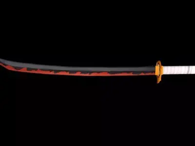 Rengoku Kyojuro sword - Kimetsu no Yaiba 3D model 3D print model