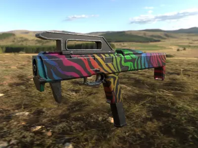 FMG - Submachine Gun Low-poly 3D model