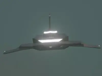 Grey alien spaceship Free low-poly 3D model