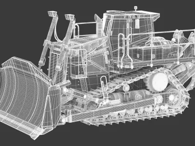 Liebherr Crawler Tractor PR 766 Litronic 3D model
