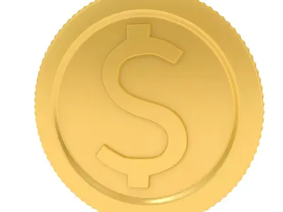 dollar coin 3D model