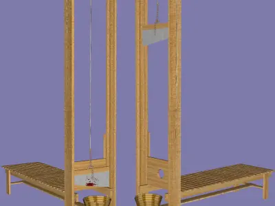 Guillotine Fbx Obj - on deviantart 3D model
