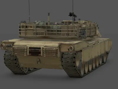 M1 Abrams Battle Tank Low-poly 3D model