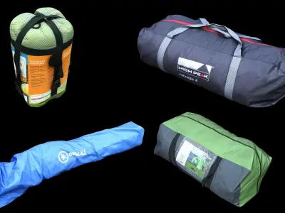 Camping Bag Collection 02 3D model