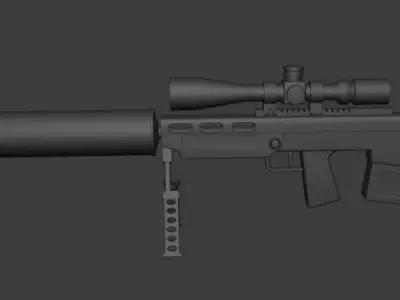 Sniper rifle VKS VSSK Exhaust 3D model