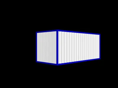 Container shipping on sky Low-poly 3D model