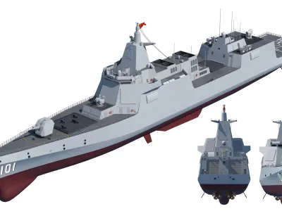 Chinese Navy Type 055 Destroyer 10000-tonne large Renhai class  3D model