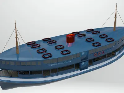 Ferri Ship Low-poly 3D model