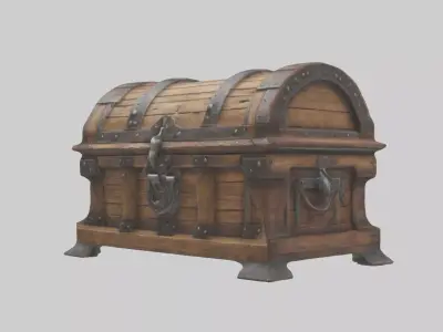 Old Chest Model Low-poly 3D model