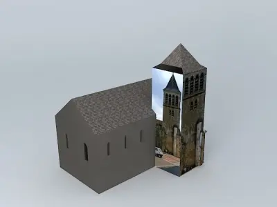 Church Mareuil Dordogne Free 3D model