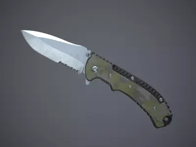 Knife High Tech 3 Low-poly 3D model