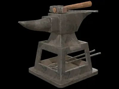 Anvil 1 Low-poly 3D model