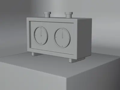 Chess clock Free low-poly 3D model