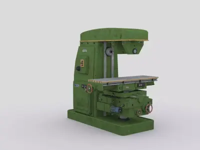horizontal milling machine 1 Low-poly 3D model