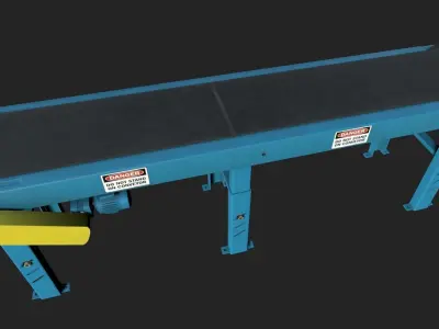 Belt Conveyor Low-poly 3D model