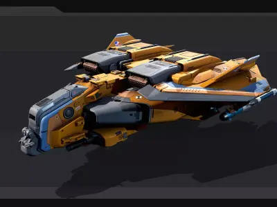 A20 - Thunderbolt Spacecraft Low-poly 3D model