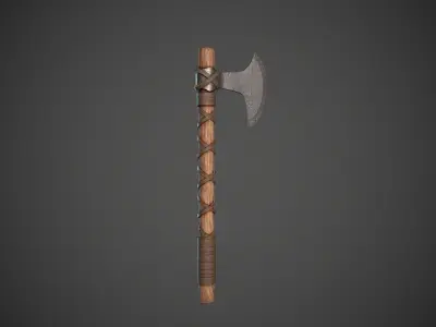 Battleaxe axe Low-poly 3D model