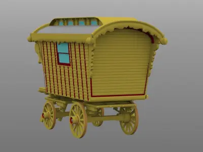 Gypsy Caravan 3D model