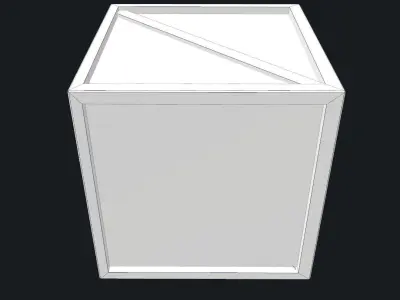 Wood Crate Low Poly Low-poly 3D model