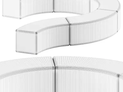 SOFT SNAKE Bench by Slide Design 3D model