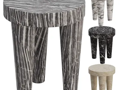 Tribute Stool Small Low-poly 3D model