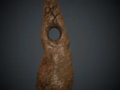 Runestone stone arrowhead Free low-poly 3D model