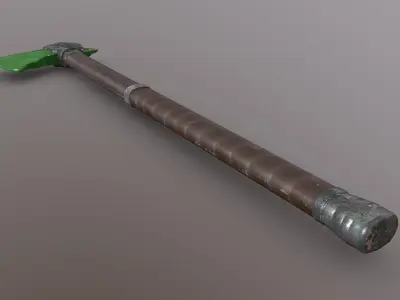 Axe - Emerald Low-poly 3D model