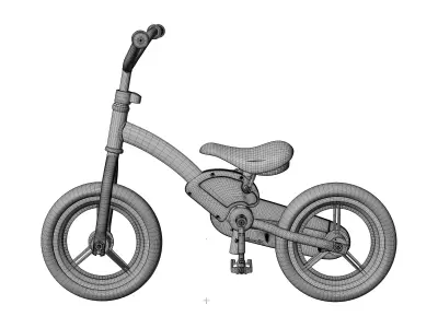 Kids Balance Training Bicycle Model 3D model