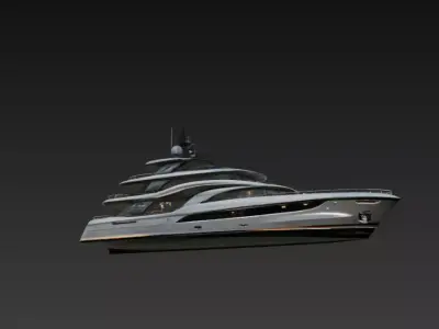 Modern Luxury Mega Super Yacht 3D print model