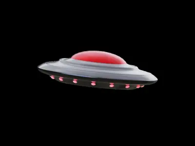 Stylized Cartoon UFO 3D model