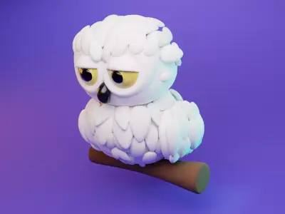 Owl Polygon Free low-poly 3D model