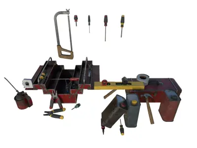 Tools Pack 1 Low-poly 3D model