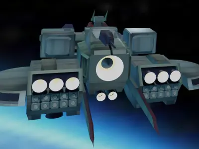 ARGAMA spaceship flying in sky 3D model